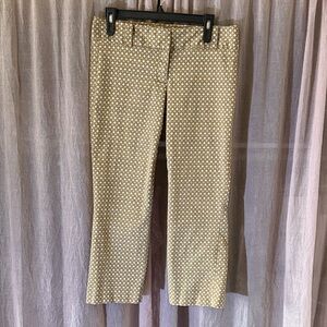 J. Crew Women's Patterned Tan Trousers